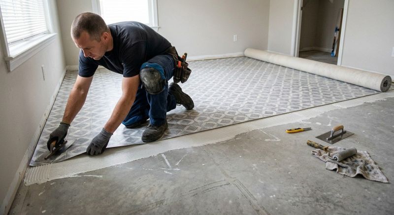 Sheet Linoleum Installation in Denton, TX