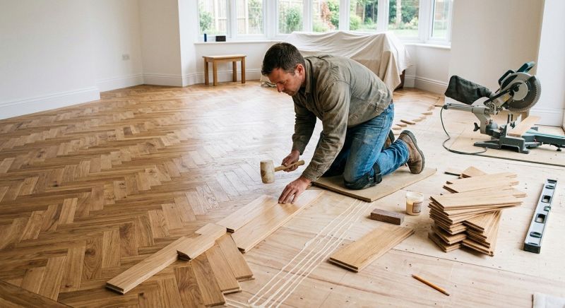 Hickory Floor Installation in Fort Worth, TX