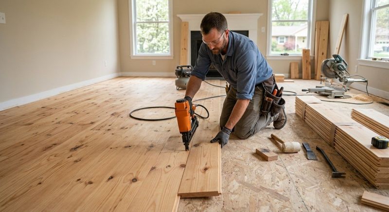 Pine Floor Installation in San Antonio, TX