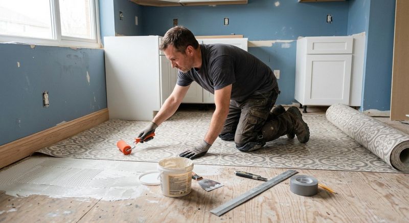 Sheet Linoleum Installation in Austin, TX